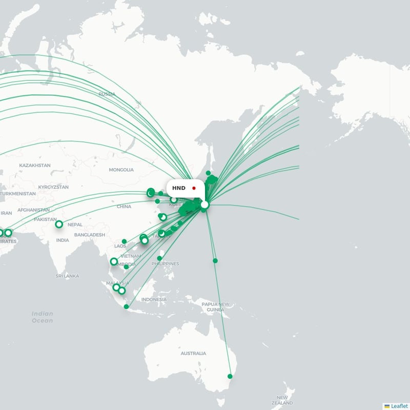 Route map Tokyo  HND 