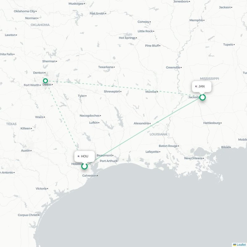 HOU - JAN route map