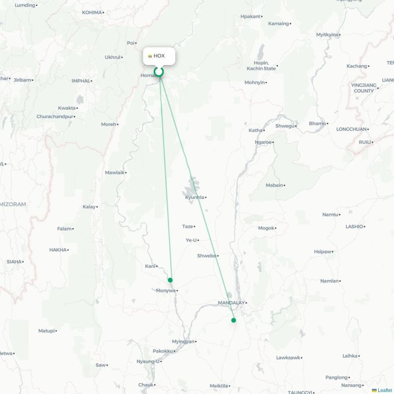 HOX - NYW route map