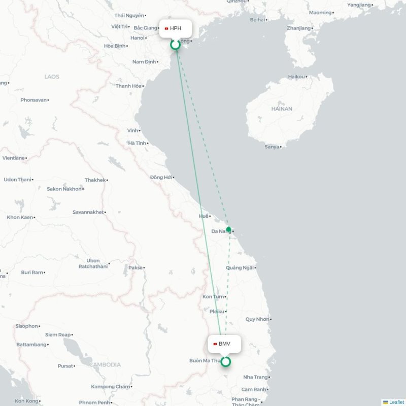 HPH - BMV route map