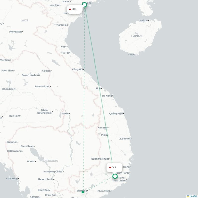 HPH - DLI route map