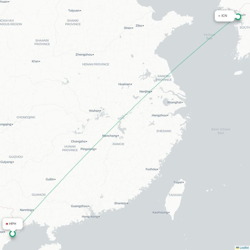 HPH - ICN route map