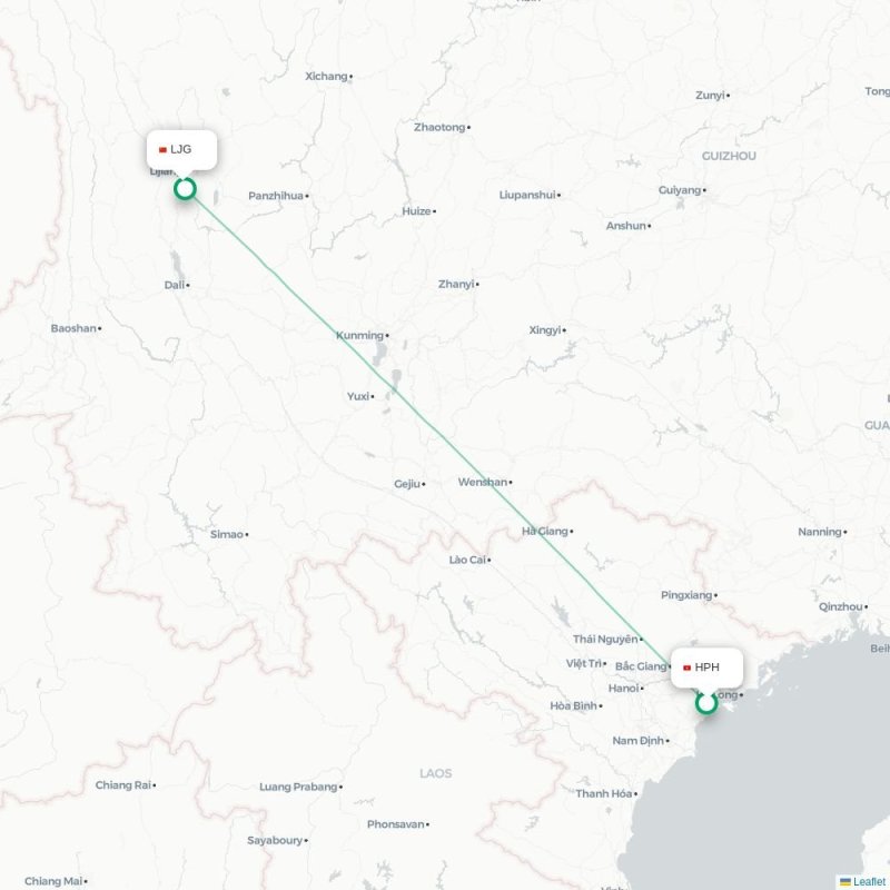 HPH - LJG route map