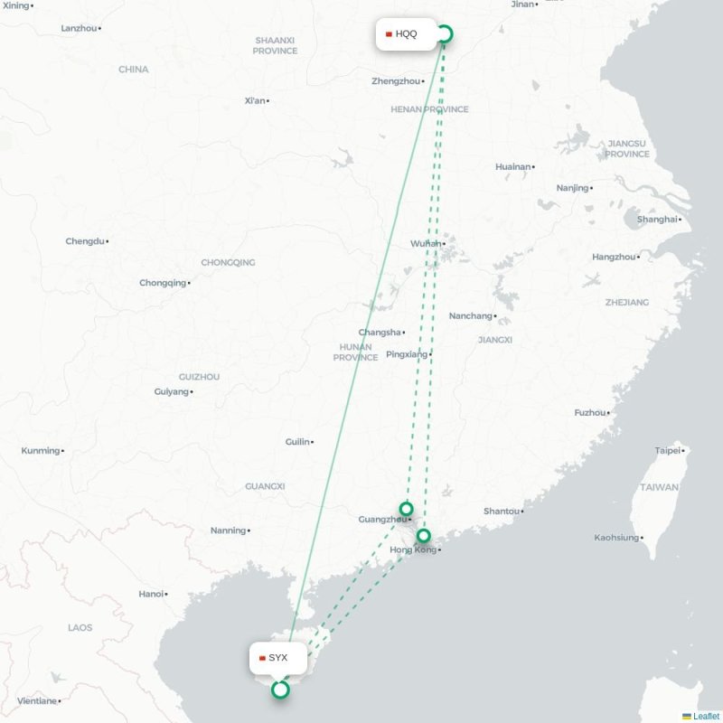 HQQ - SYX route map