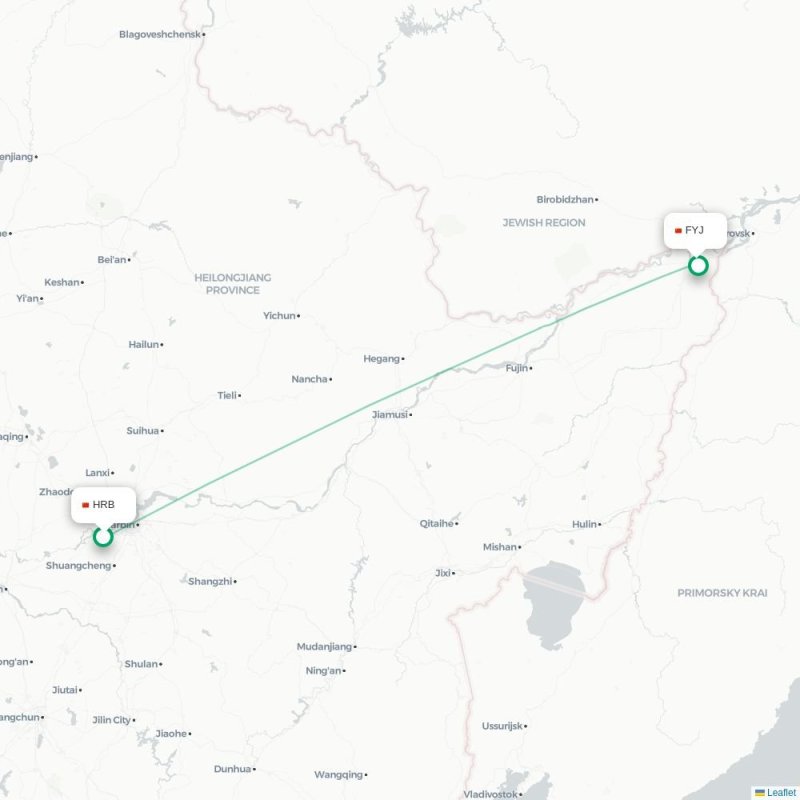 HRB - FYJ route map