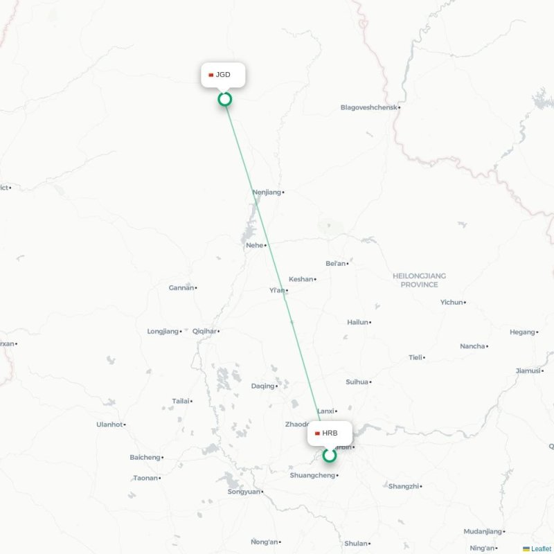 HRB - JGD route map
