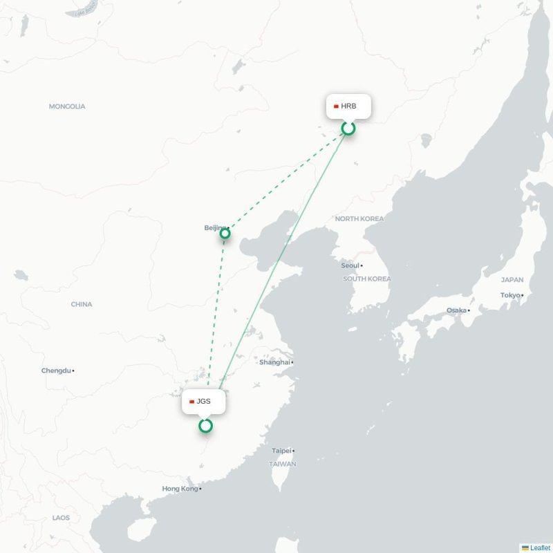HRB - JGS route map