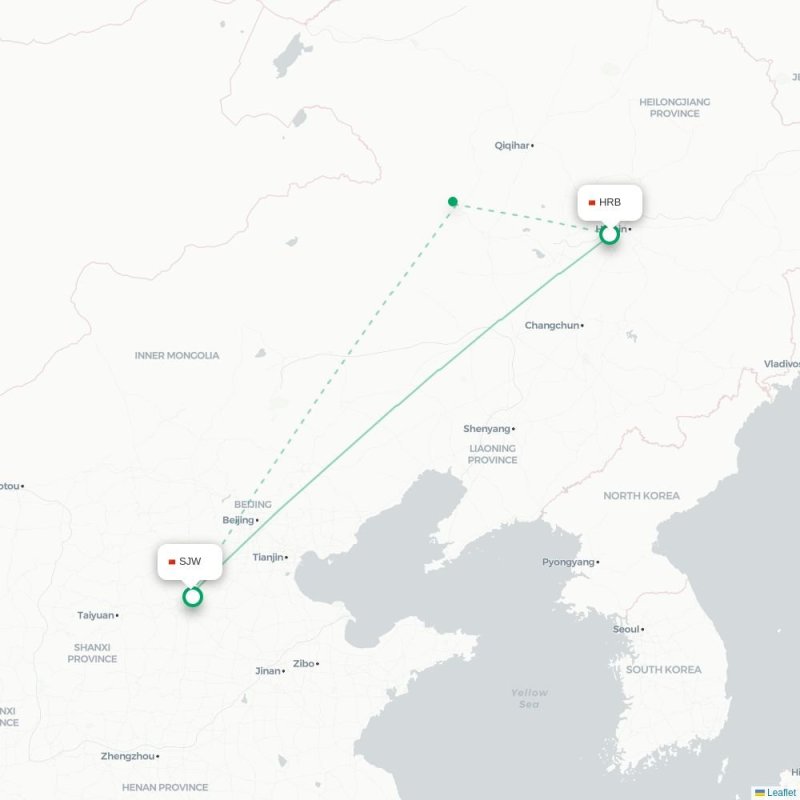 HRB - SJW route map