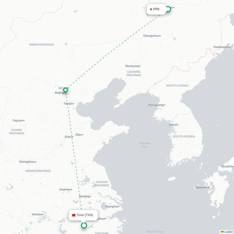 HRB - TXN route map