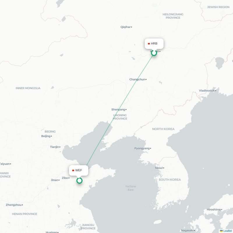 HRB - WEF route map