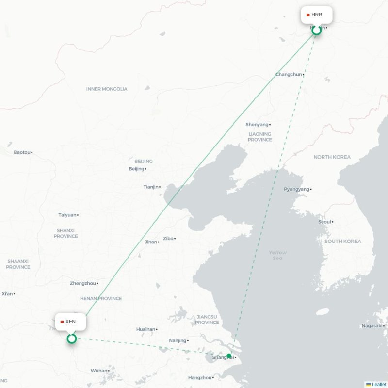 HRB - XFN route map