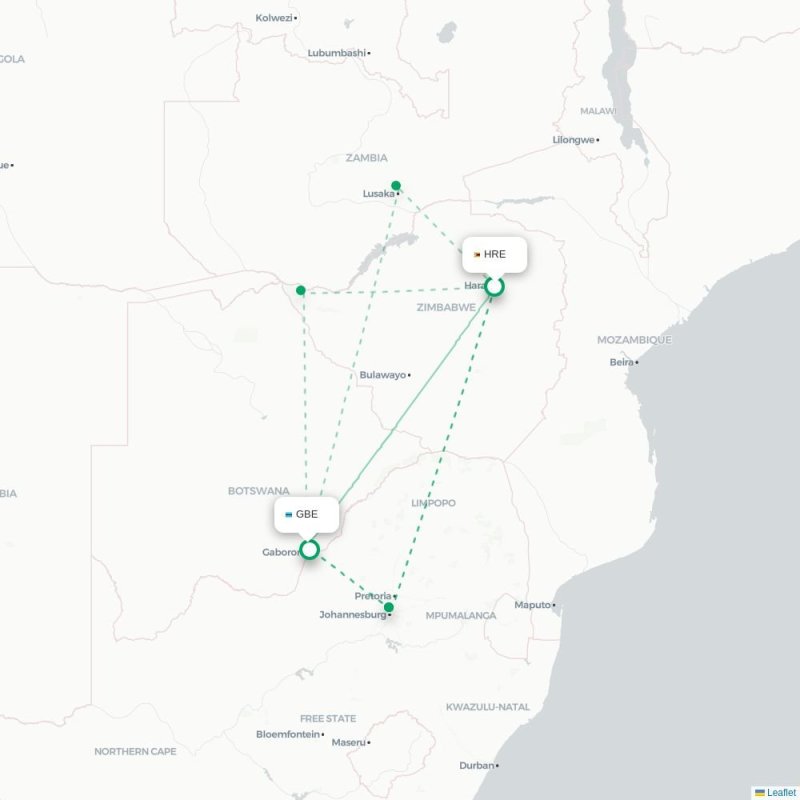 HRE - GBE route map
