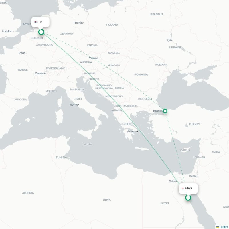 HRG - EIN route map