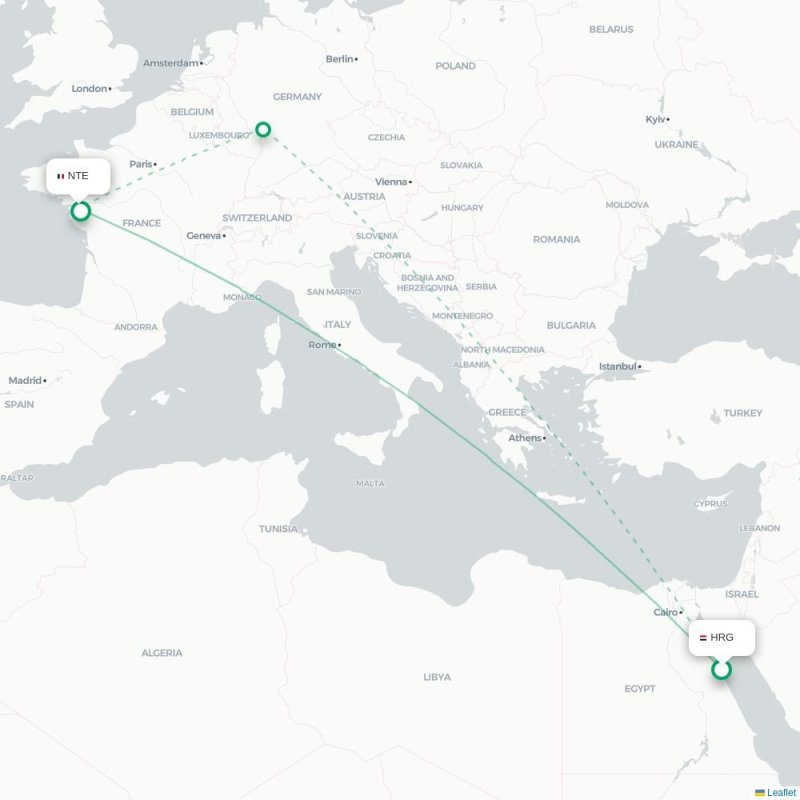 HRG - NTE route map