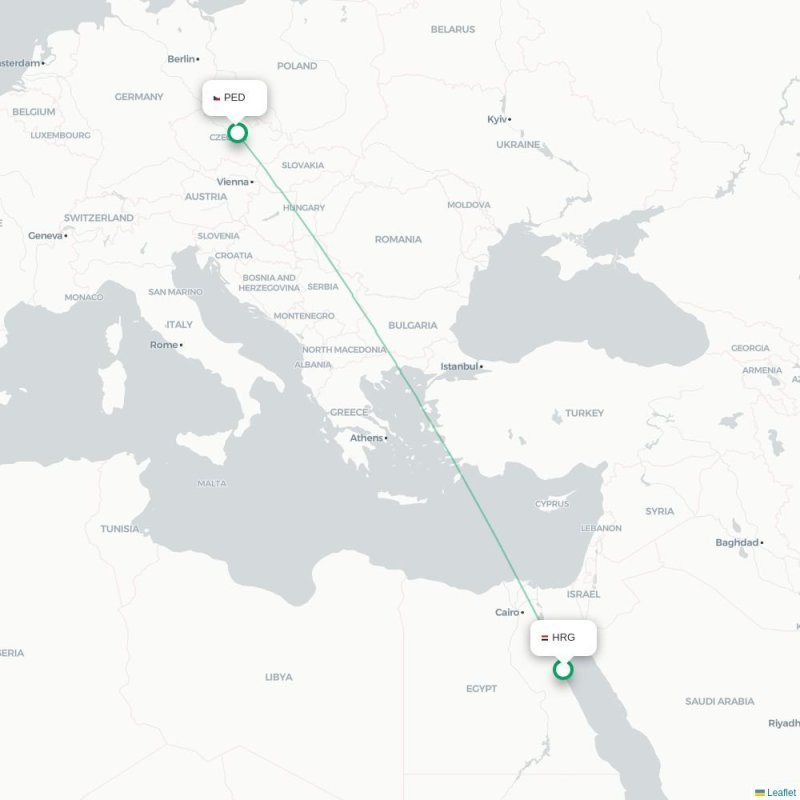 HRG - PED route map