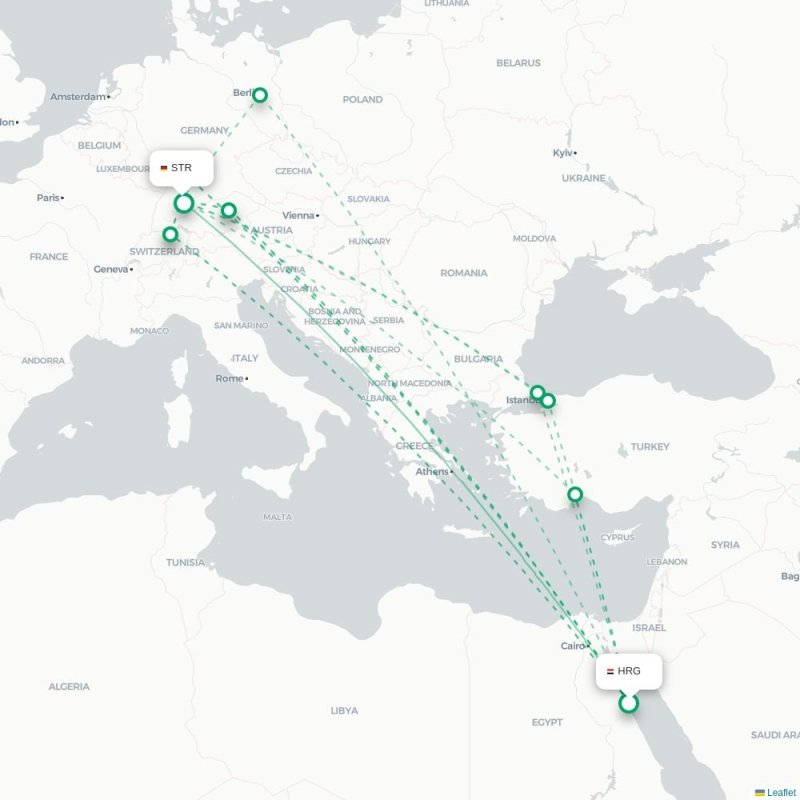 HRG - STR route map
