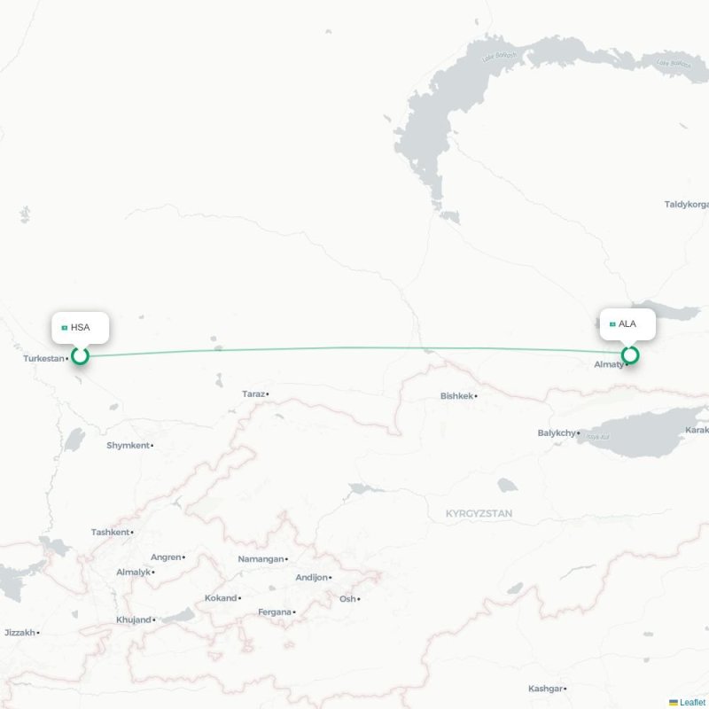 HSA - ALA route map