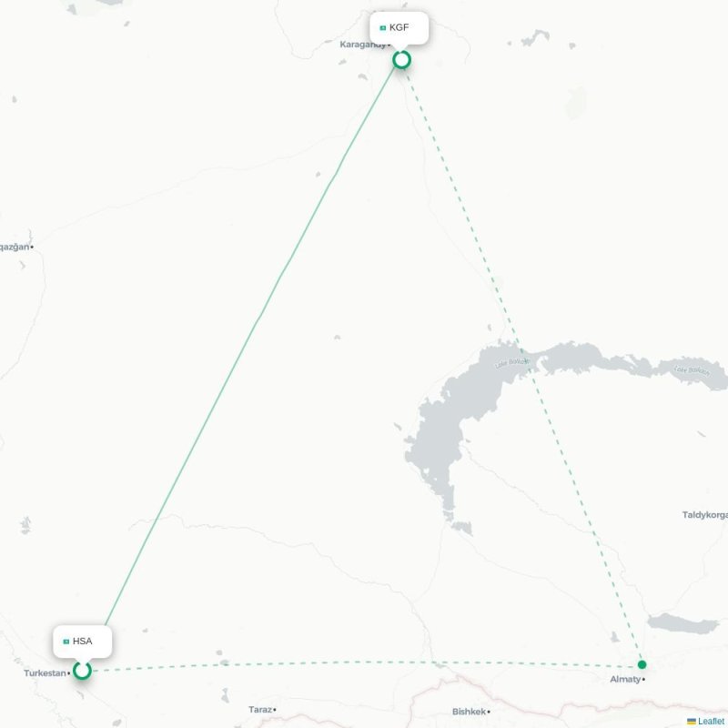 HSA - KGF route map