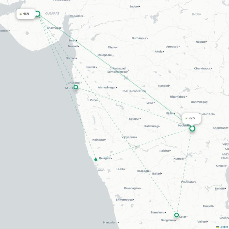 HSR - HYD route map