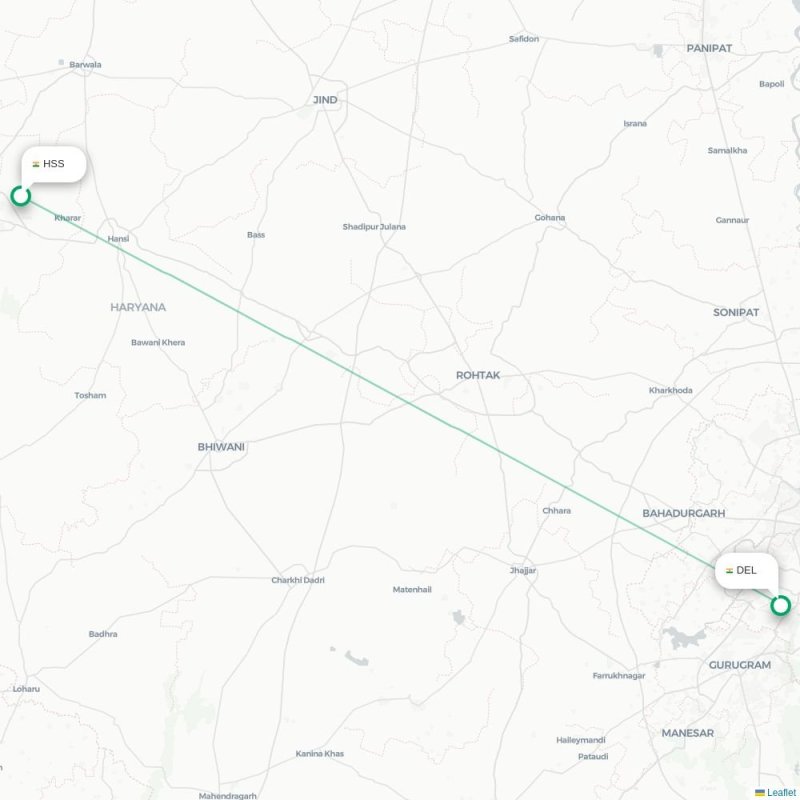 HSS - DEL route map