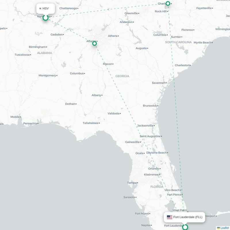 HSV - FLL route map