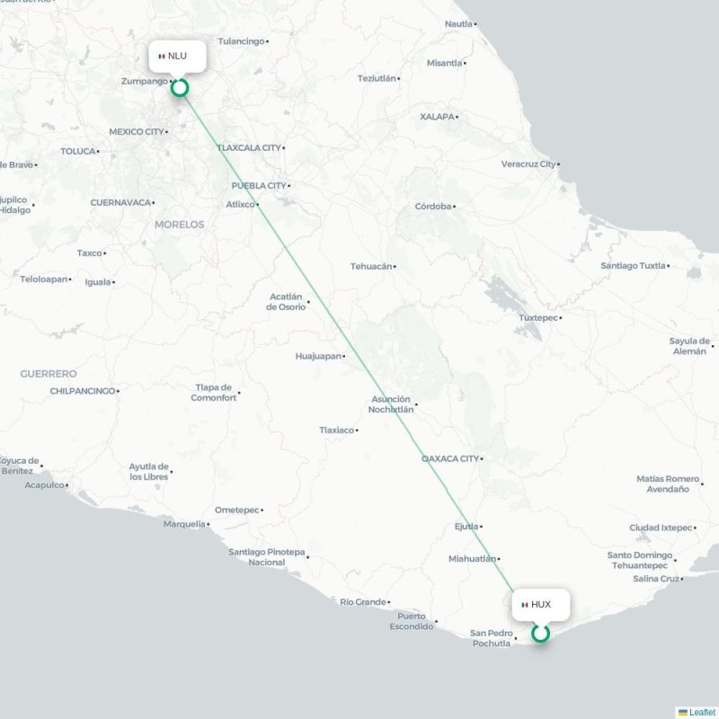 HUX - NLU route map