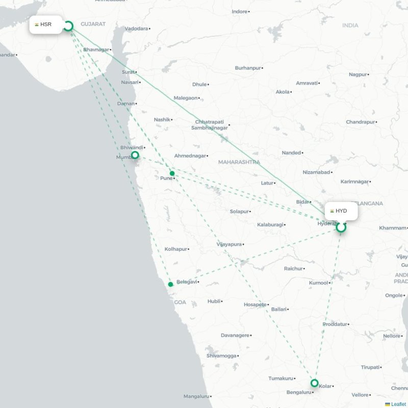 HYD - HSR route map