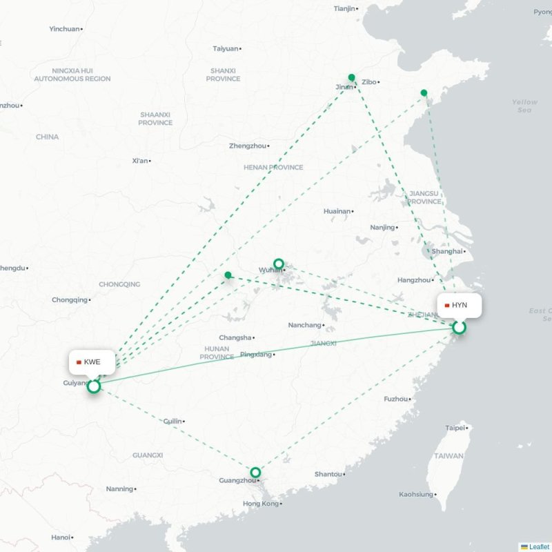 HYN - KWE route map
