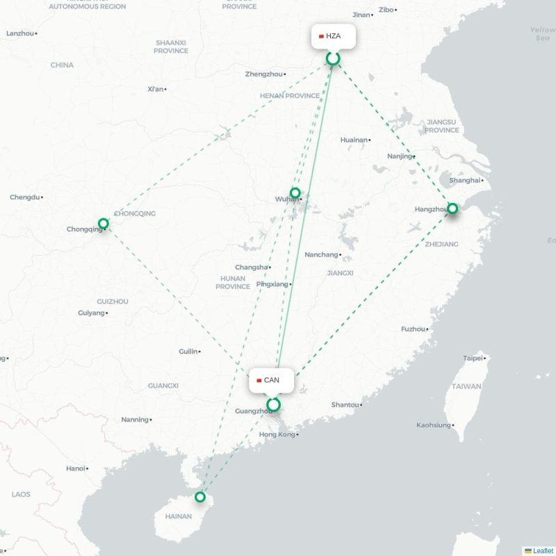 HZA - CAN route map
