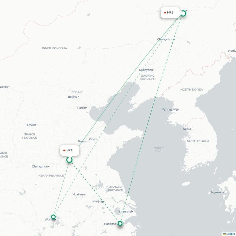 HZA - HRB route map