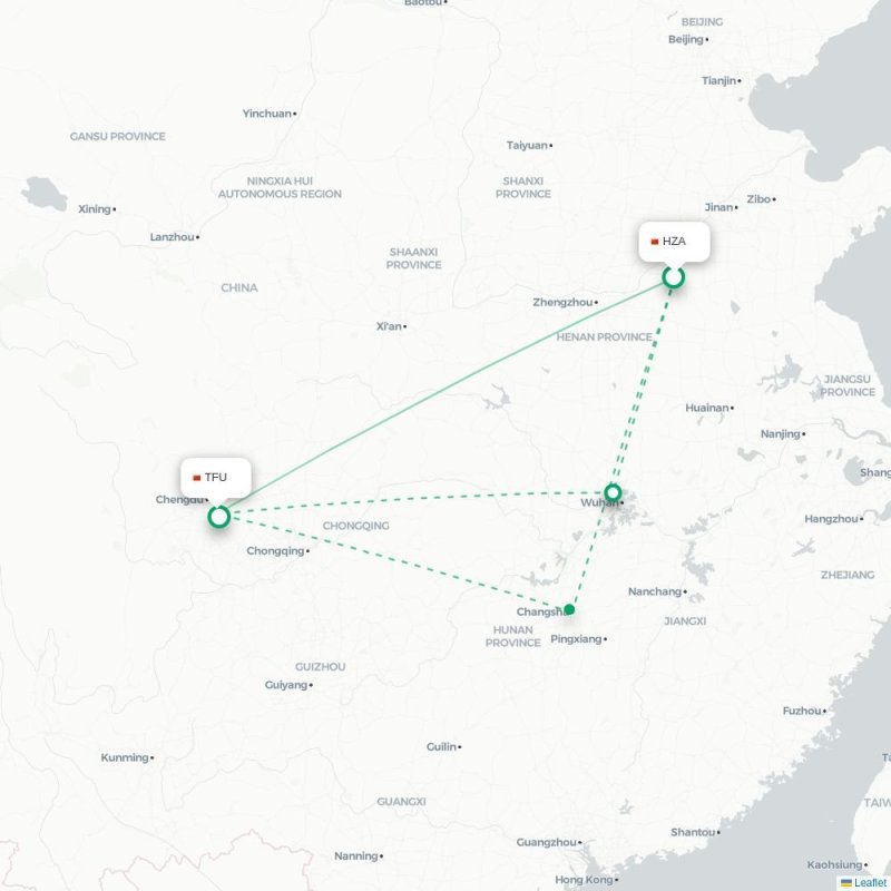 HZA - TFU route map