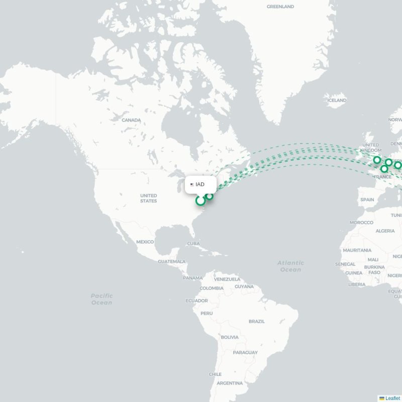 IAD - TLV route map