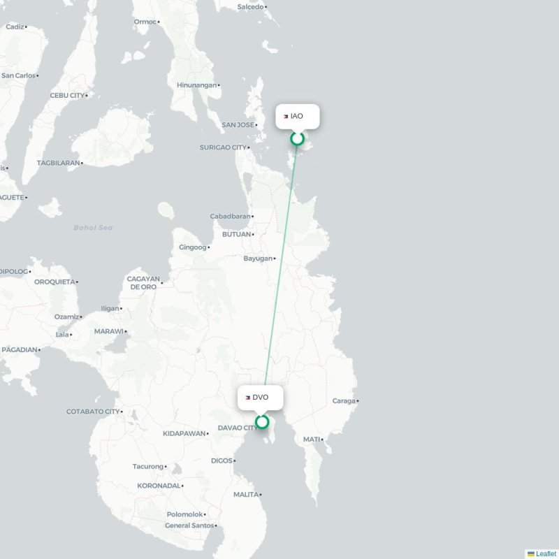 IAO - DVO route map