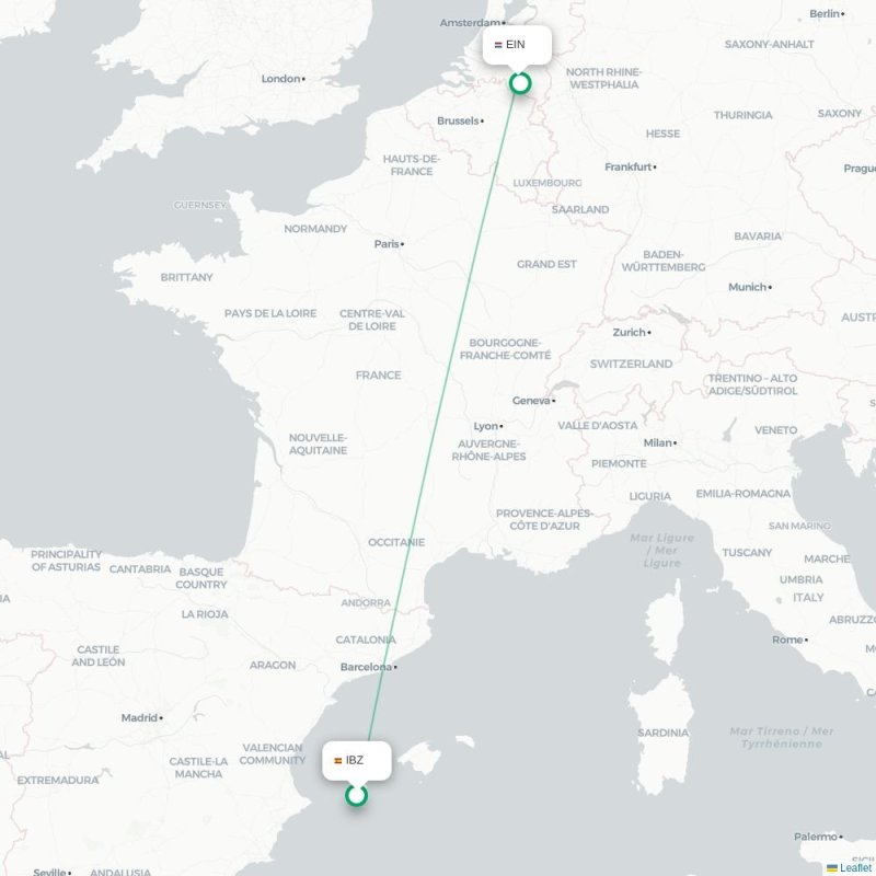 IBZ - EIN route map