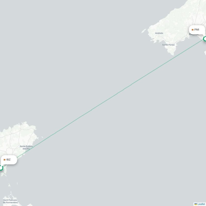 IBZ - PMI route map