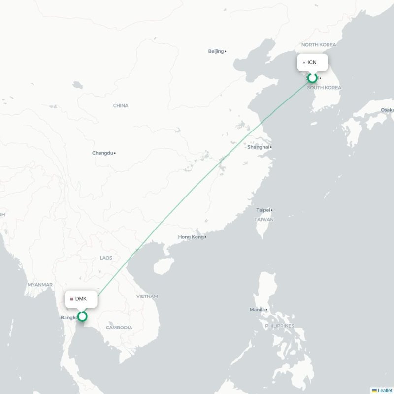 ICN - DMK route map