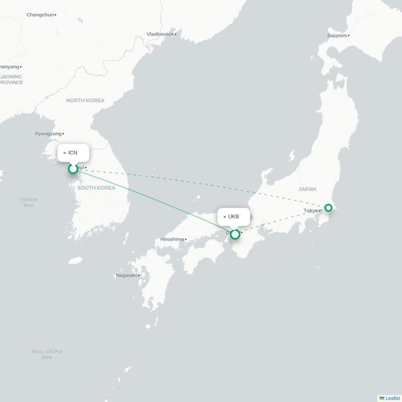 ICN - UKB route map
