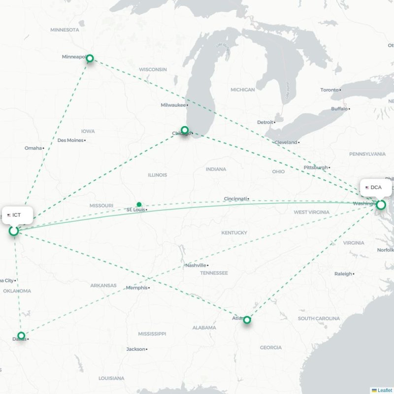 ICT - DCA route map
