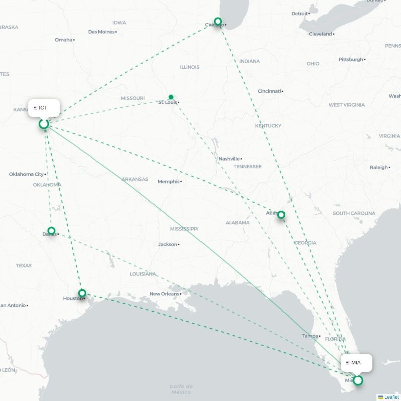 ICT - MIA route map