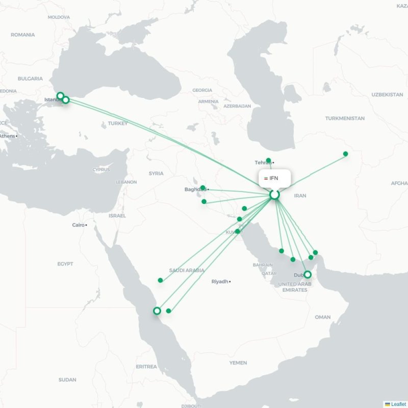 IFN - KWI route map