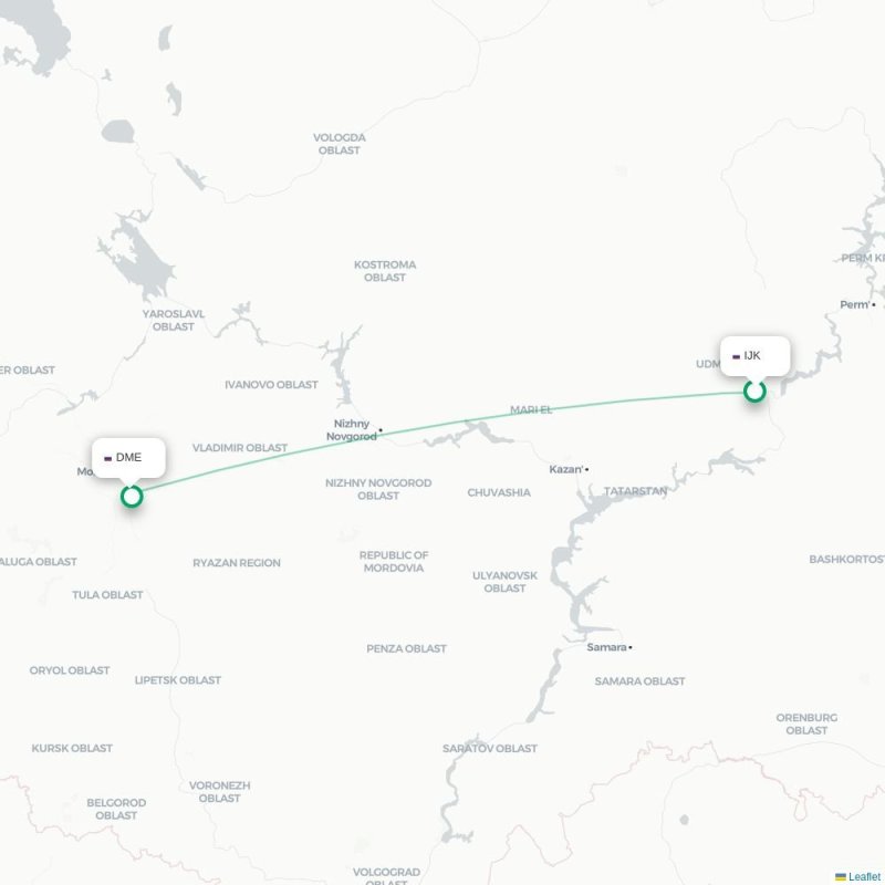 IJK - DME route map