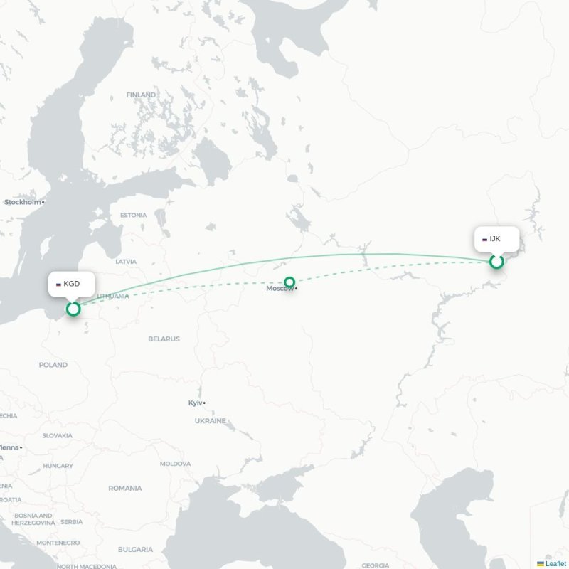 IJK - KGD route map
