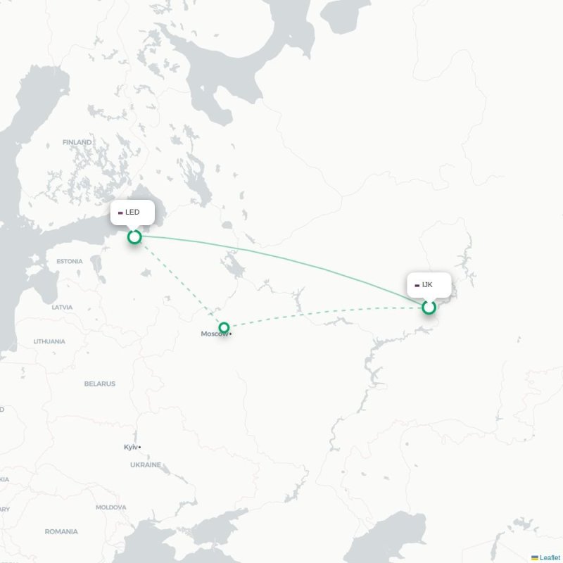 IJK - LED route map