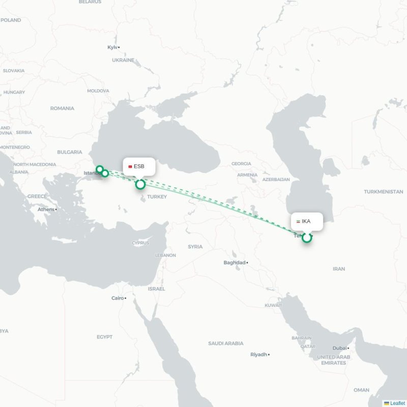 IKA - ESB route map
