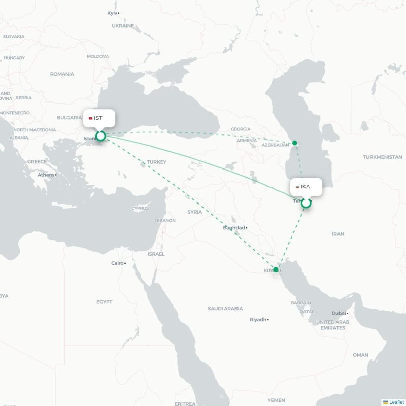 IKA - IST route map