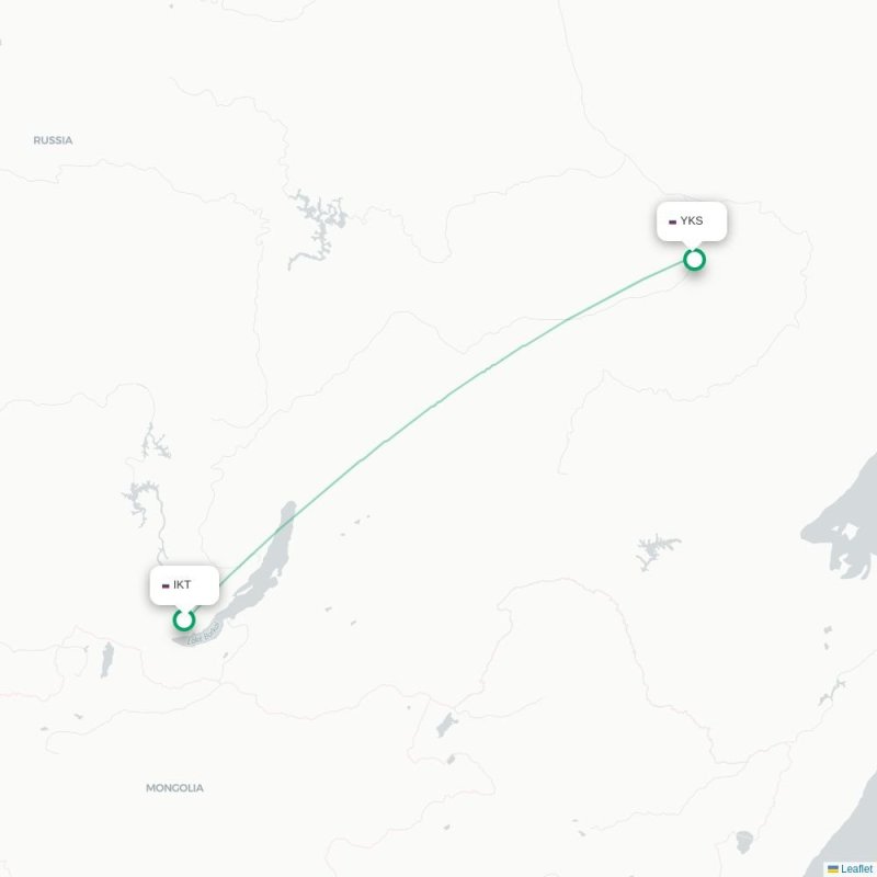 IKT - YKS route map