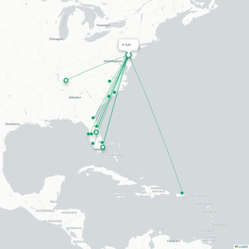 ILG - LAL route map