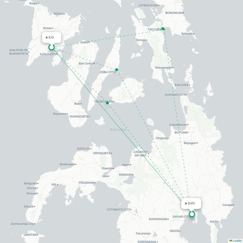 ILO - DVO route map