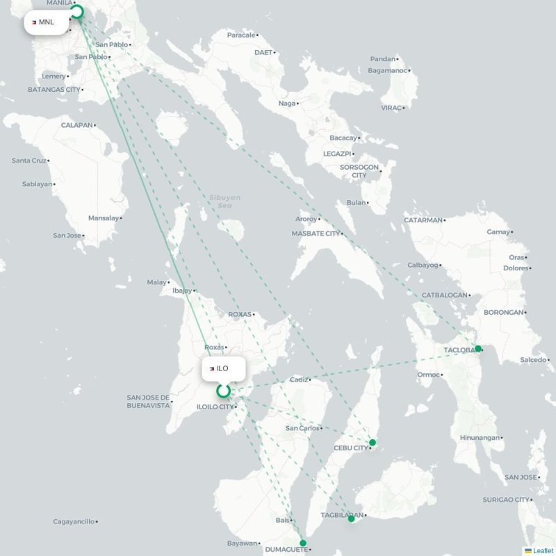 ILO - MNL route map