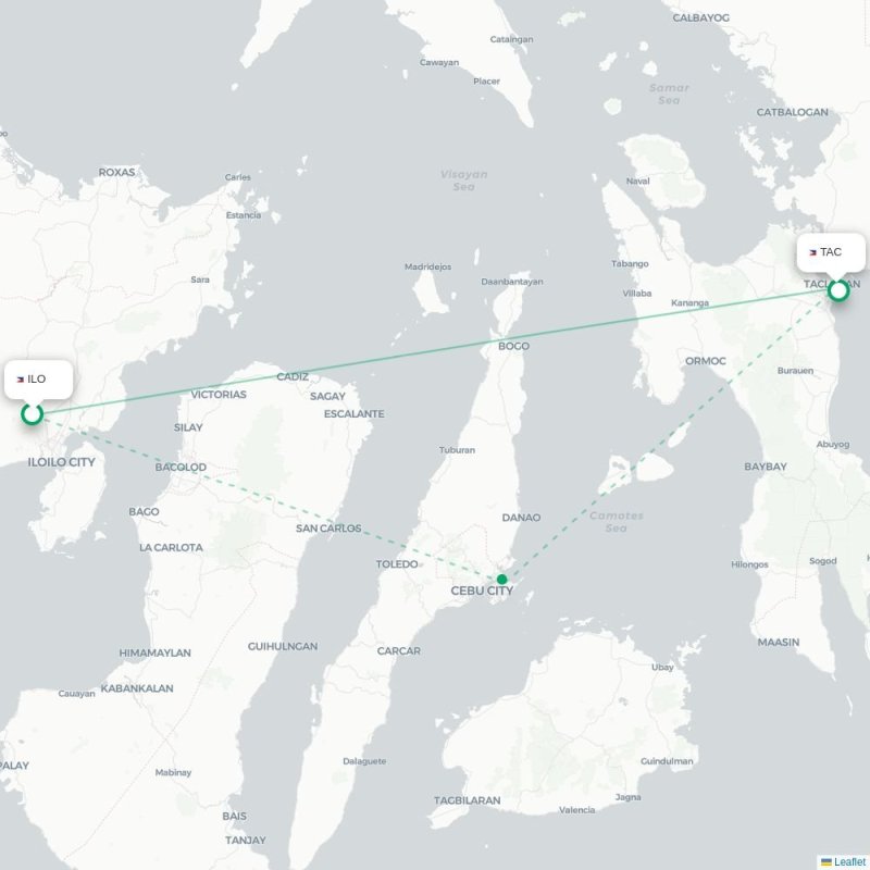 ILO - TAC route map